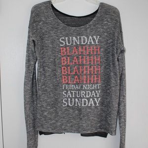 Forever 21 Sunday, Blahh, Blahh Sweatshirt Top